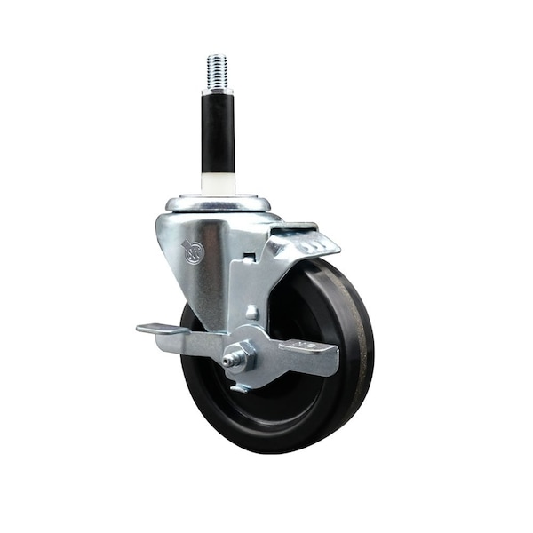 4'' Phenolic Swivel 7/8'' Expanding Stem Caster with Brake